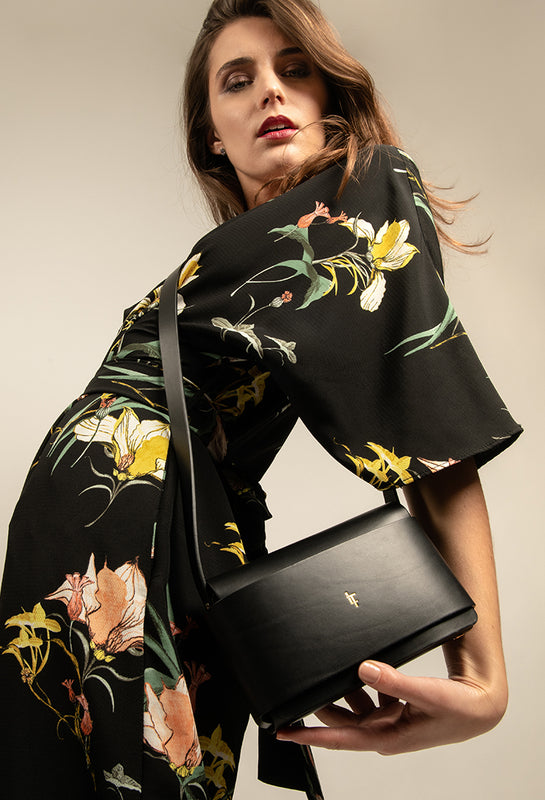 Le Trapèze - Sac en cuir noir